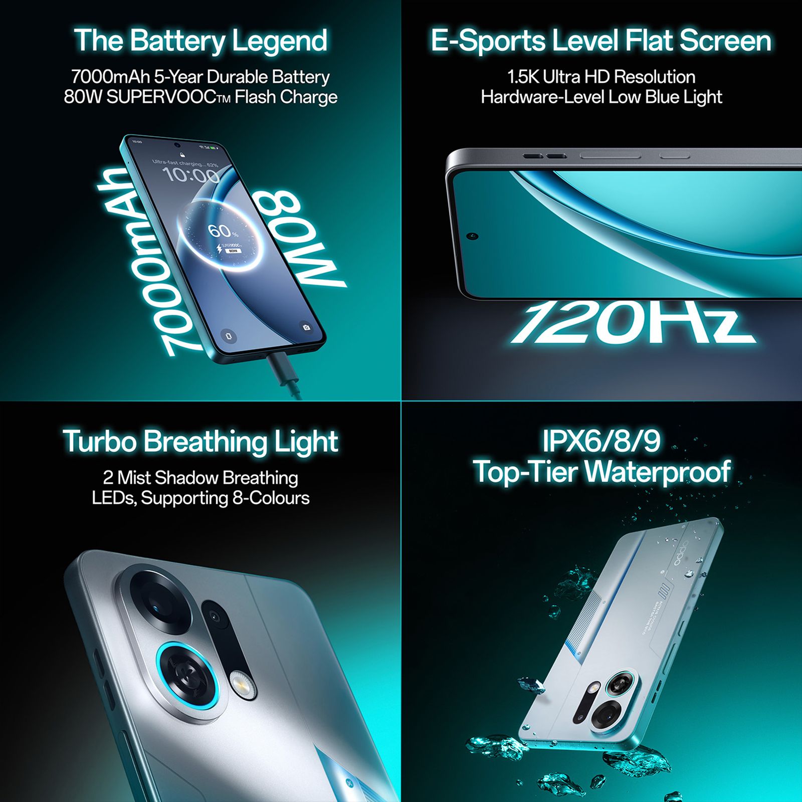 Buy oppo K13 Turbo Pro 5G (12GB RAM, 256GB, Silver Knight) Online